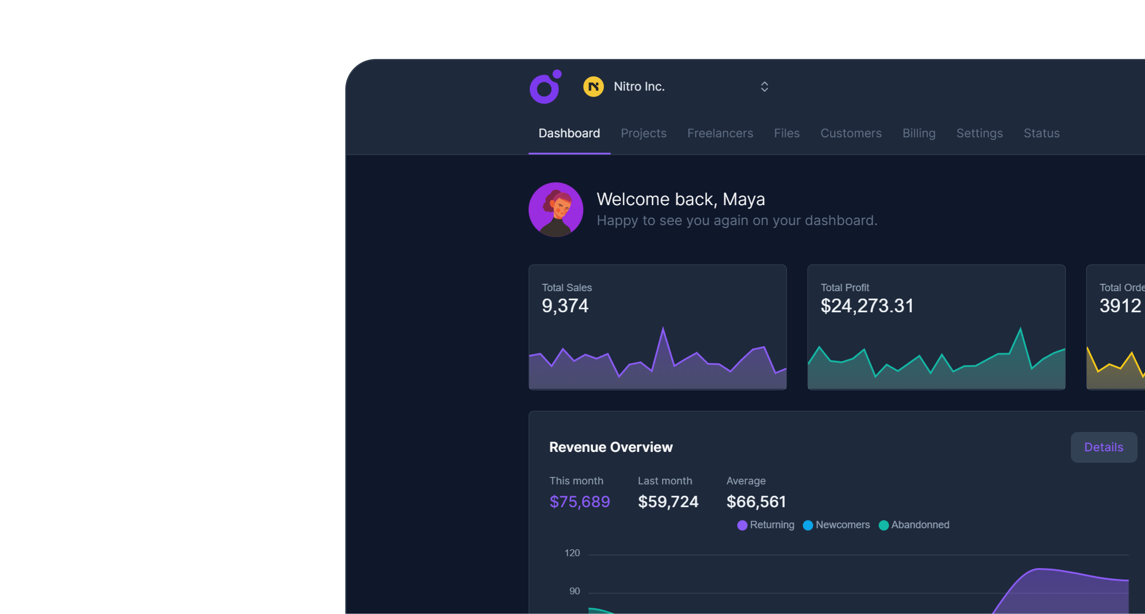 Topnav layout