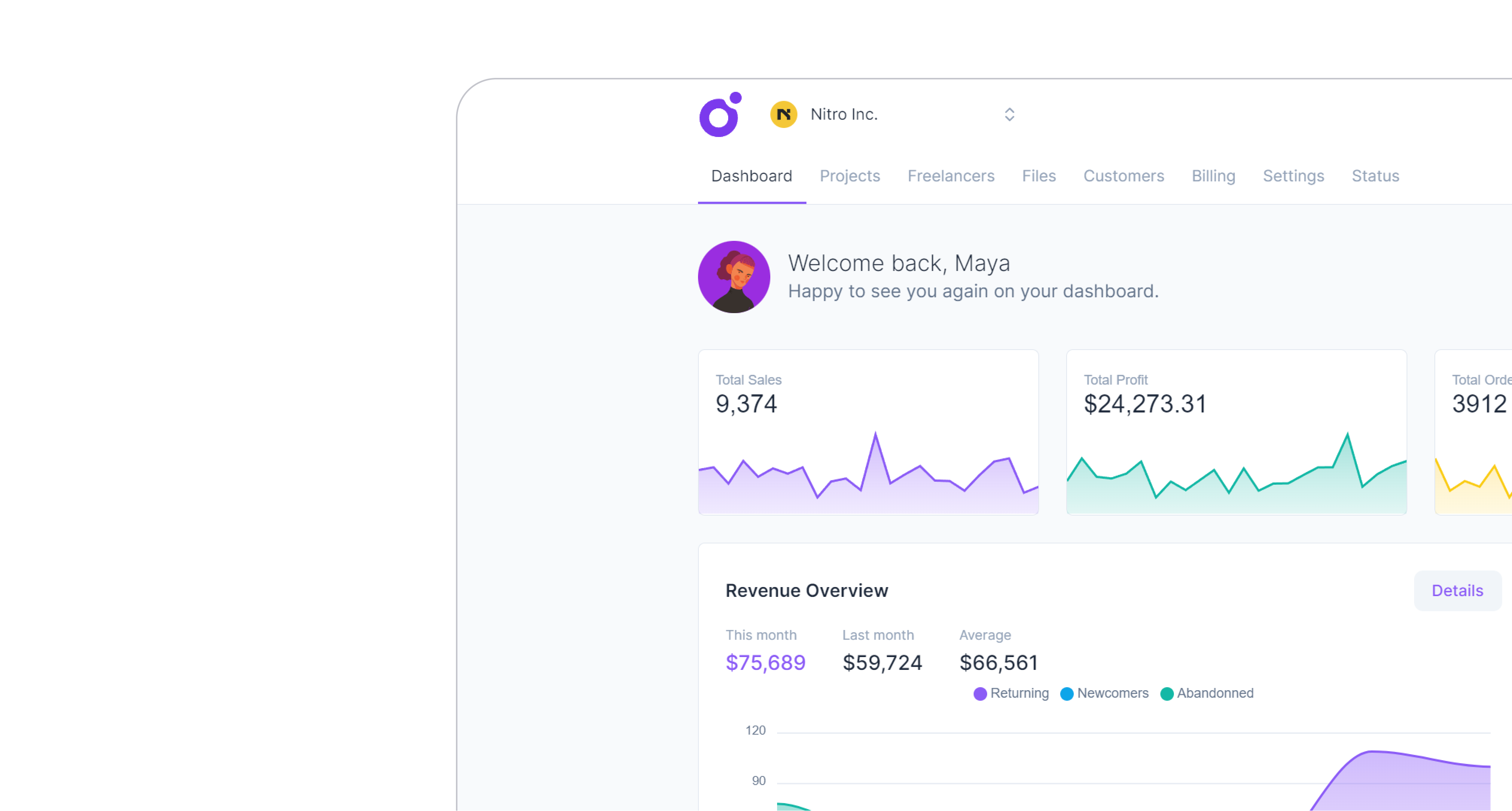 Topnav layout